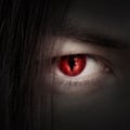 Face of a young male vampire close up Royalty Free Stock Photo