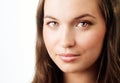 Face of young woman with beautiful bright eyes Royalty Free Stock Photo
