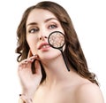 Face of young woman with dry skin. Royalty Free Stock Photo