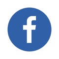 Facebook social media icon button Royalty Free Stock Photo