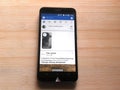 Facebook account on mobile phone