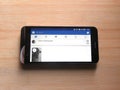 Facebook account on smartphone