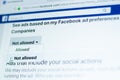 Facebook Ads preferences - Choosing Not allowed