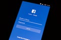 Facebook Application on a modern android smartphone