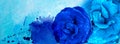 Facebook banners with blue rose and water drops Royalty Free Stock Photo