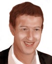 Facebook CEO Mark Zuckerberg Portrait Illustration