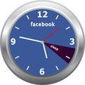 Facebook Clock Royalty Free Stock Photo