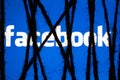 Facebook. Concept of internet censorship Royalty Free Stock Photo