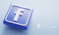 Facebook 3D Rendering Close up. Account Page Promotion Template