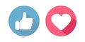 Facebook emoticon buttons. Collection of Emoji Reactions for Social Network. Thumbs up, like buttons. Kyiv, Ukraine - June 28,