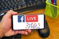 Facebook emoticons at Live Stream Royalty Free Stock Photo