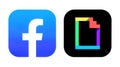 Facebook and Giphy icons Facebook bought Giphy concept