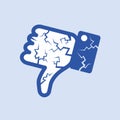Facebook has problems and troubles Royalty Free Stock Photo