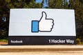 Facebook headquarter headquarters HQ thumbs up like logo sign