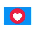 Facebook heart logo. Facebook icon, social media icon. Facebook chat comment reactions . Kharkiv, Ukraine - June 15, 2020