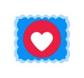 Facebook heart logo. Facebook icon, social media icon. Facebook chat comment reactions . Kharkiv, Ukraine - June , 2020