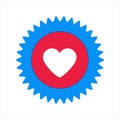 Facebook heart logo. Facebook icon, social media icon. Facebook chat comment reactions . Kharkiv, Ukraine - June, 2020