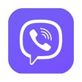 Viber app icon. Popular messenger. Social media logo
