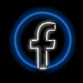 JAKARTA,INDONESIA,17 JULY 2023 : Facebook icon sign with a form neon art style isolated on Transparent background.