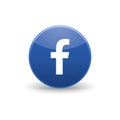 Facebook icon, simple style Royalty Free Stock Photo