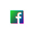 facebook icon symbol social media logo vector isolated Royalty Free Stock Photo