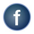 Facebook icon,symbol,thumbnail,button white isolated