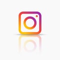 Instagram icon vector illustration, Instagram social media vector icon. Premium quality