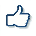 Facebook Like Button and Thumb Up Icon with an Approval Symbol Royalty Free Stock Photo
