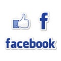 Facebook Like buttons Royalty Free Stock Photo