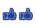 Facebook Like buttons - Mordern and retro Royalty Free Stock Photo