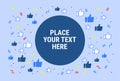 Facebook like concept background - abstract social media network