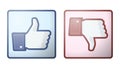 Facebook Like Dislike Thumb Up Sign