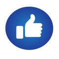 Facebook like icon colorful. Royalty Free Stock Photo