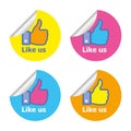 Facebook like sticker Royalty Free Stock Photo