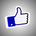 Facebook like thumb up sign