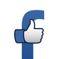 Facebook like thumbs up symbol icon