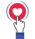 Facebook like us heart icon