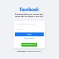 facebook login home page screen