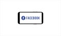 Facebook login screen on phone and tablet pc icon logo vector illustration symbol