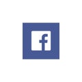 Facebook logo editorial illustrative on white background Royalty Free Stock Photo