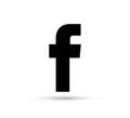 Facebook logo icon vector black design illustration