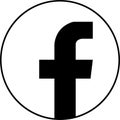 Facebook logo. Realistic social media icon logotype vector. Meta fb symbol. Facebook app button for web on transparent background