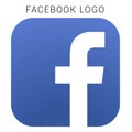 Facebook logo with vector Ai file. Squared coloured Royalty Free Stock Photo