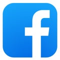 Facebook logo with vector eps 10 file. Squared coloured