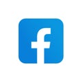 Facebook logo with vector eps file. Squared coloured Royalty Free Stock Photo