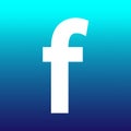 Facebook logotype. Vector illustration. Social network icon