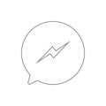 facebook message notification icon. Element of cyber security for mobile concept and web apps icon. Thin line icon for website
