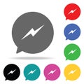 facebook message notification icon. Elements in multi colored icons for mobile concept and web apps. Icons for website design and