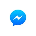 Facebook Messenger logo editorial illustrative on white background