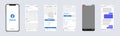 Facebook. Facebook mockup. Facebook mobile App interface template on Apple Iphone mockup. Mockup page template. Editorial vector